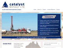 Tablet Screenshot of catalystmetals.com.au